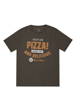 Tennis Camiseta Con Estampado Frontal Verde Para Hombre