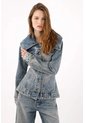 Tennis Chaqueta Entallada Con Cuello XL En Denim Para Mujer de Tennis