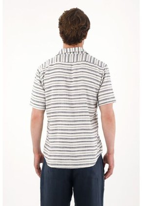 Tennis Camisa Tipo Bowling Preteñida A Rayas Para Hombre