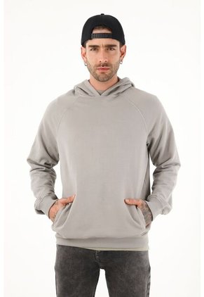 Tennis Buzo Tipo Hoodie Gris Con Estampado Para Hombre