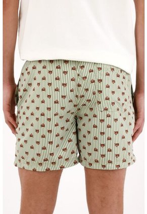 Tennis Pantaloneta De Baño Con Estampado De Cangrejos Para Hombre