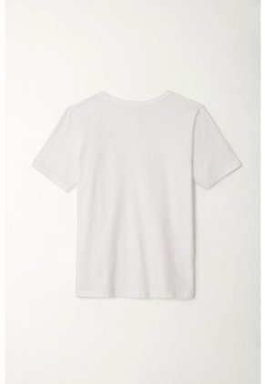 Camiseta Manga Corta Blanca Para Niño