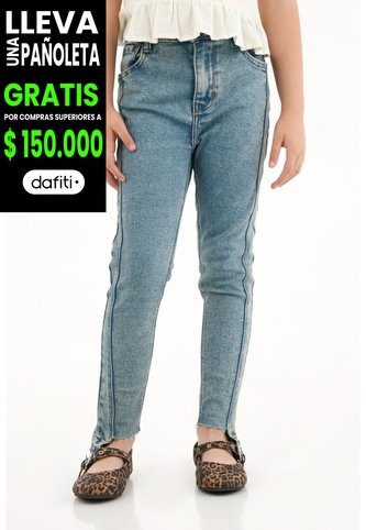 Jean Jegging Azul De Bota Asimétrica Para Niña Tennis