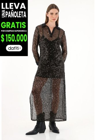 Tennis Vestido Con Transparencia Y Brillo Para Mujer Tennis