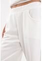 Tennis Pantalón Para Mujer De Algodón Blanco Fit Relajado Con Bolsillos Curvos de Tennis