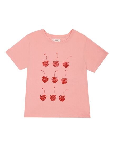 Camiseta Básica Rosada Para Mujer