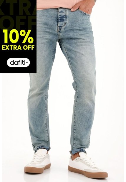 Tennis Jean Skinny Cinco Bolsillos Azul Para Hombre