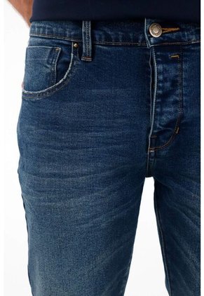 Tennis Jean Skinny Cinco Bolsillos Azul De Silueta Amplia Para Hombre