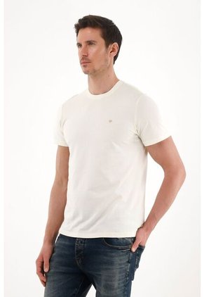 Tennis Camiseta Con Estampado En Espalda Crudo Para Hombre