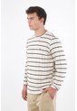 Tennis Buzo Relajado Con Textura Waffle En Algodón Crudo Con Rayas Para Hombre de Tennis