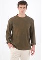 Tennis Buzo Regular Con Tejido Waffle De Algodón Verde Oliva Para Hombre de Tennis