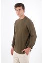 Tennis Buzo Regular Con Tejido Waffle De Algodón Verde Oliva Para Hombre de Tennis