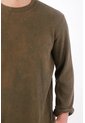 Tennis Buzo Regular Con Tejido Waffle De Algodón Verde Oliva Para Hombre de Tennis