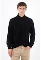 Tennis Buzo Regular Fit Con Cuello Alto Y Cremallera Al Pecho En Negro Para Hombre de Tennis