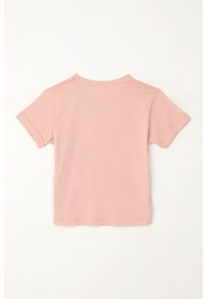 Camiseta Básica Estampada Rosada Para Niña