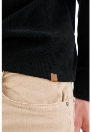 Tennis Buzo Regular Fit Con Cuello Alto Y Cremallera Al Pecho En Negro Para Hombre