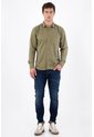 Tennis Camisa Regular Con Bolsillo De Parche En Algodón Verde Oliva Para Hombre de Tennis