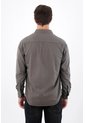 Tennis Camisa Regular Fit Con Botones Efecto Madera De Algodón Gris Topo Para Hombre de Tennis