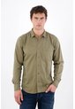 Tennis Camisa Regular Con Bolsillo De Parche En Algodón Verde Oliva Para Hombre de Tennis