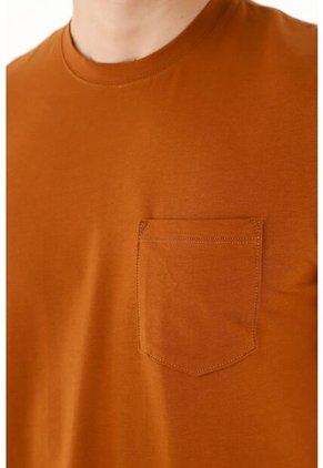 Tennis Camiseta Café Con Bolsillo Frontal Para Hombre