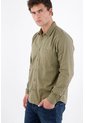 Tennis Camisa Regular Con Bolsillo De Parche En Algodón Verde Oliva Para Hombre de Tennis