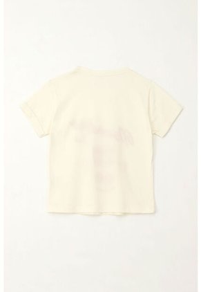 Camiseta Básica Estampada Crudo Para Niña