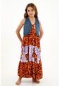 Vestido Largo Estampado Para Niña de Tennis