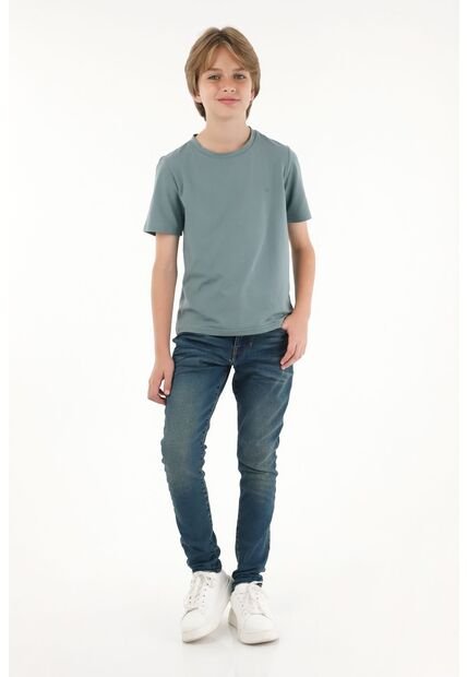 Camiseta Gris Con Estampado En Alta Densidad Para Niño