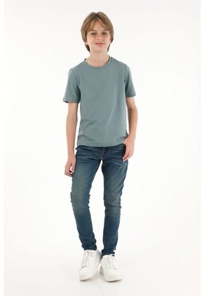 Camiseta Gris Con Estampado En Alta Densidad Para Niño