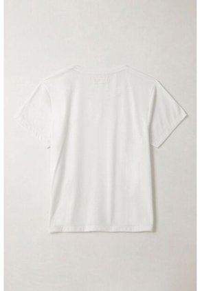 Tennis Camiseta Con Estampado Localizado Blanca Para Mujer