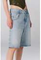 Tennis Bermuda Amplia De Tiro Corto En Denim Para Mujer de Tennis