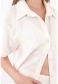 Tennis Camisa Relaxed Fit Con Bordado Floral Tonal En Algodón Blanco Para Mujer de Tennis