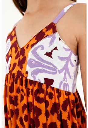 Vestido Largo Estampado Para Niña