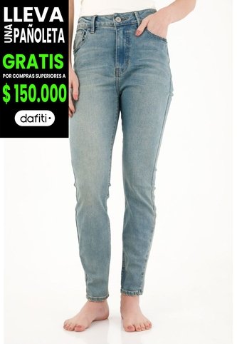 Tennis Jean Jegging Tiro Alto Azul Para Mujer Tennis