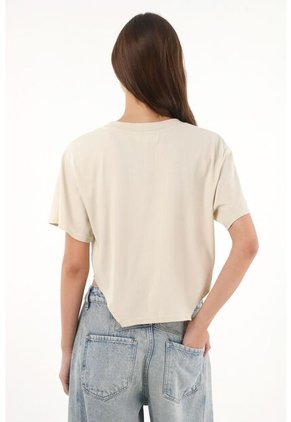 Tennis Camiseta Amplia Con Cortes Laterales Gris Para Mujer