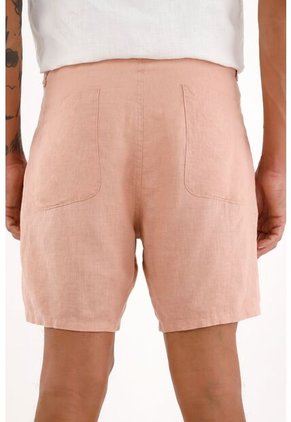 Bermuda Chino Rosada En 100% Lino Para Hombre