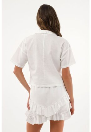 Tennis Camisa Con Escote En V Blanca Para Mujer