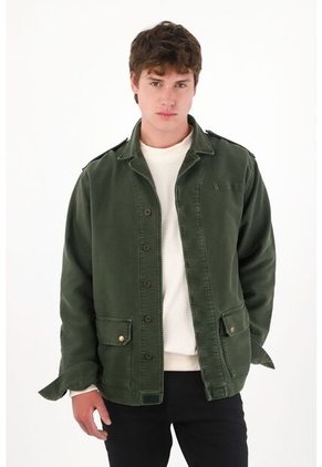 Tennis Chaqueta Con Efecto Vintage Verde Para Hombre