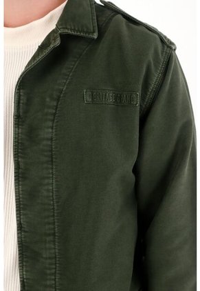 Tennis Chaqueta Con Efecto Vintage Verde Para Hombre