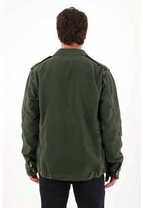 Tennis Chaqueta Con Efecto Vintage Verde Para Hombre
