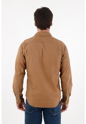 Tennis Camisa Clásica Manga Larga Crudo Para Hombre