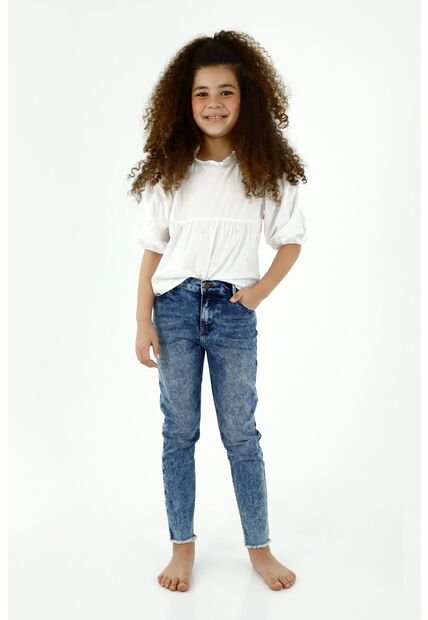Jean Para Niña Con Efecto Desgastado