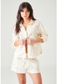 Tennis Camisa Relaxed Fit Con Flores En Algodón Crudo Para Mujer de Tennis