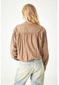 Tennis Camisa Relaxed Fit Con Mangas Globo En Algodón Camel Para Mujer de Tennis