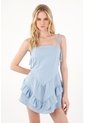 Tennis Vestido Corto Tipo Corsé Azul Para Mujer de Tennis
