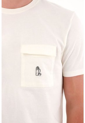 Tennis Camiseta Con Bolsillo De Tapa Crudo Para Hombre