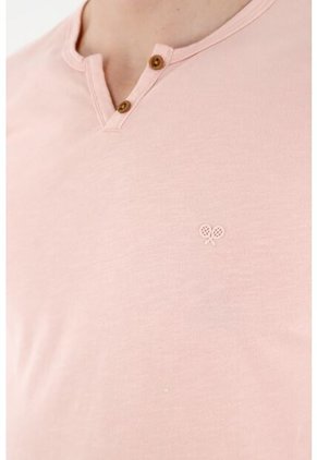 Camiseta Rosado Manga Corta Para Hombre