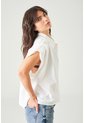 Tennis Camisa Boxy Con Hombros Caídos En Algodón Blanco Para Mujer de Tennis