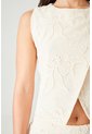 Tennis Blusa Crop Recta Con Cruce Asimétrico En Algodón Crudo Para Mujer de Tennis