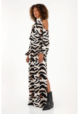 Tennis Vestido Largo Con Estampado Animal Print Para Mujer Tennis